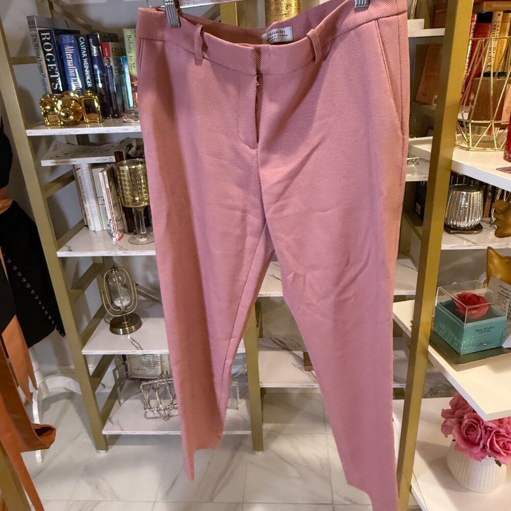 Tahari Arthur S. Levine Pink Petite Cropped Pants